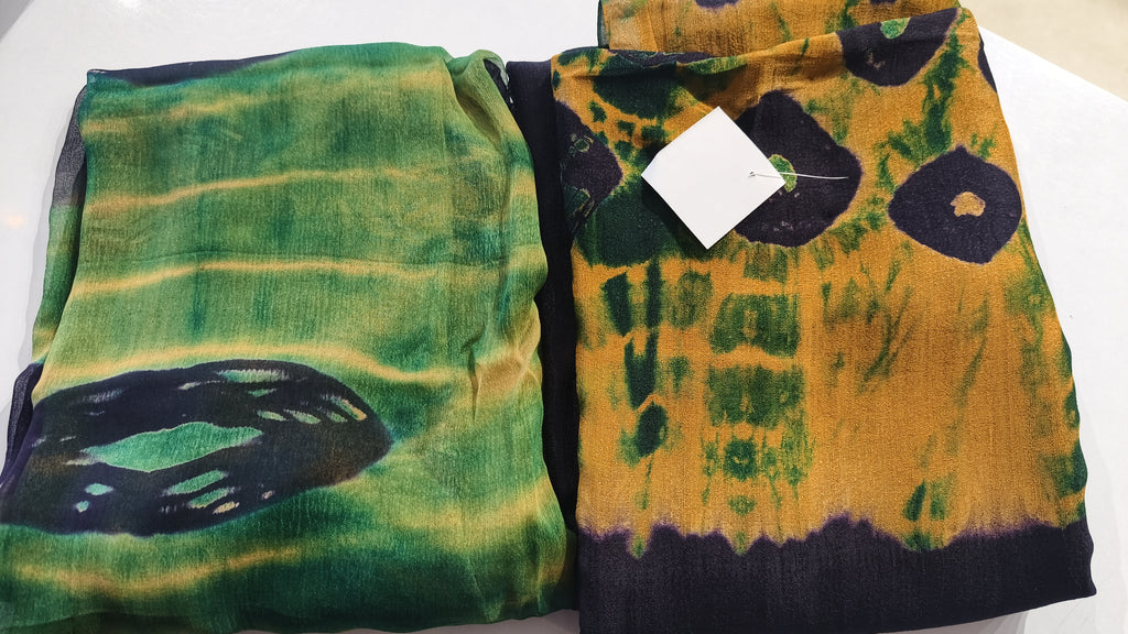 Aqua silk churidar fabric