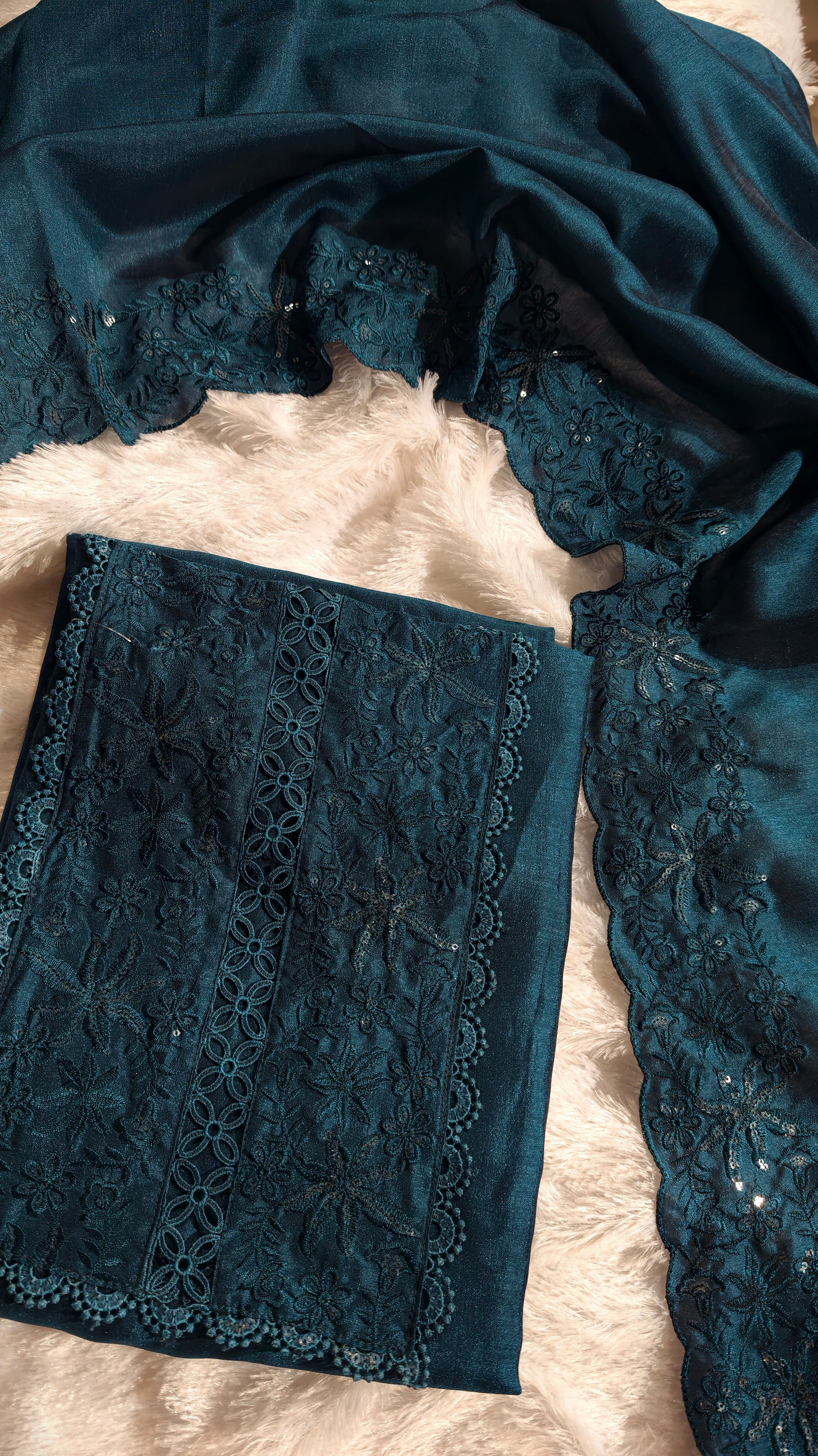 Vichitra silk churidar fabric