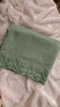 Cutwork Tasarsilk embroidery saree