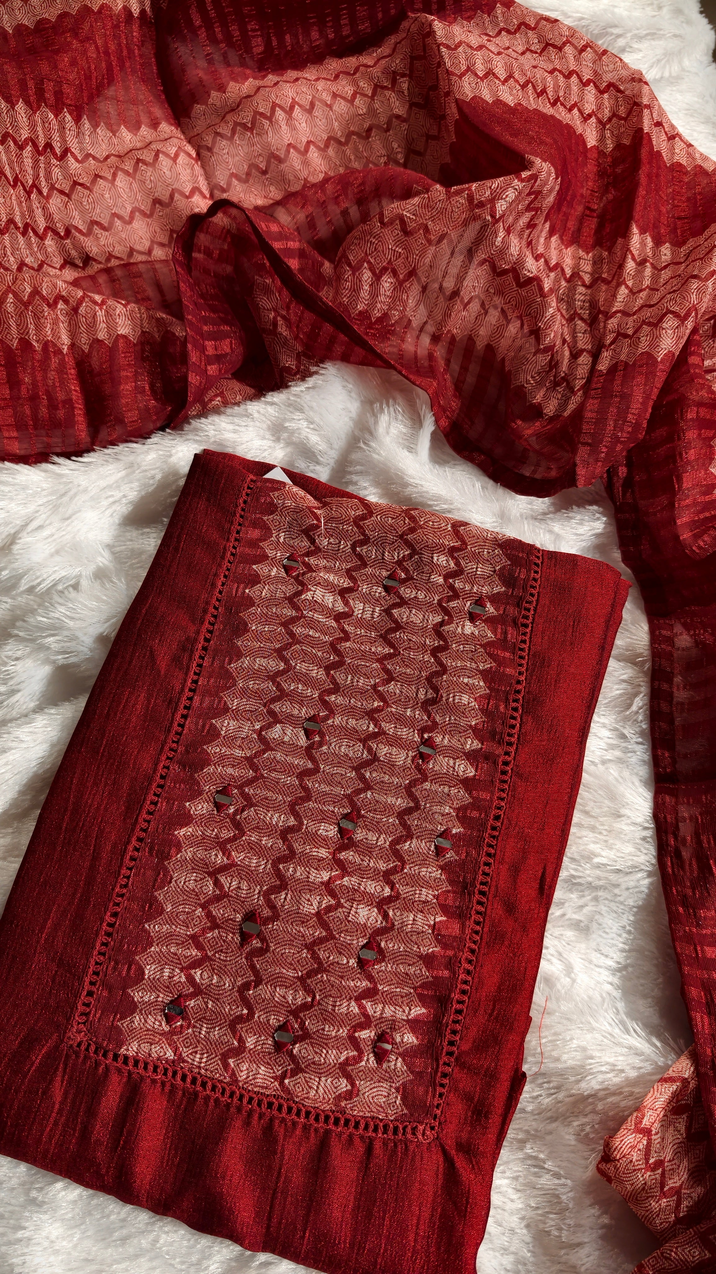 Vichitra silk churidar fabric