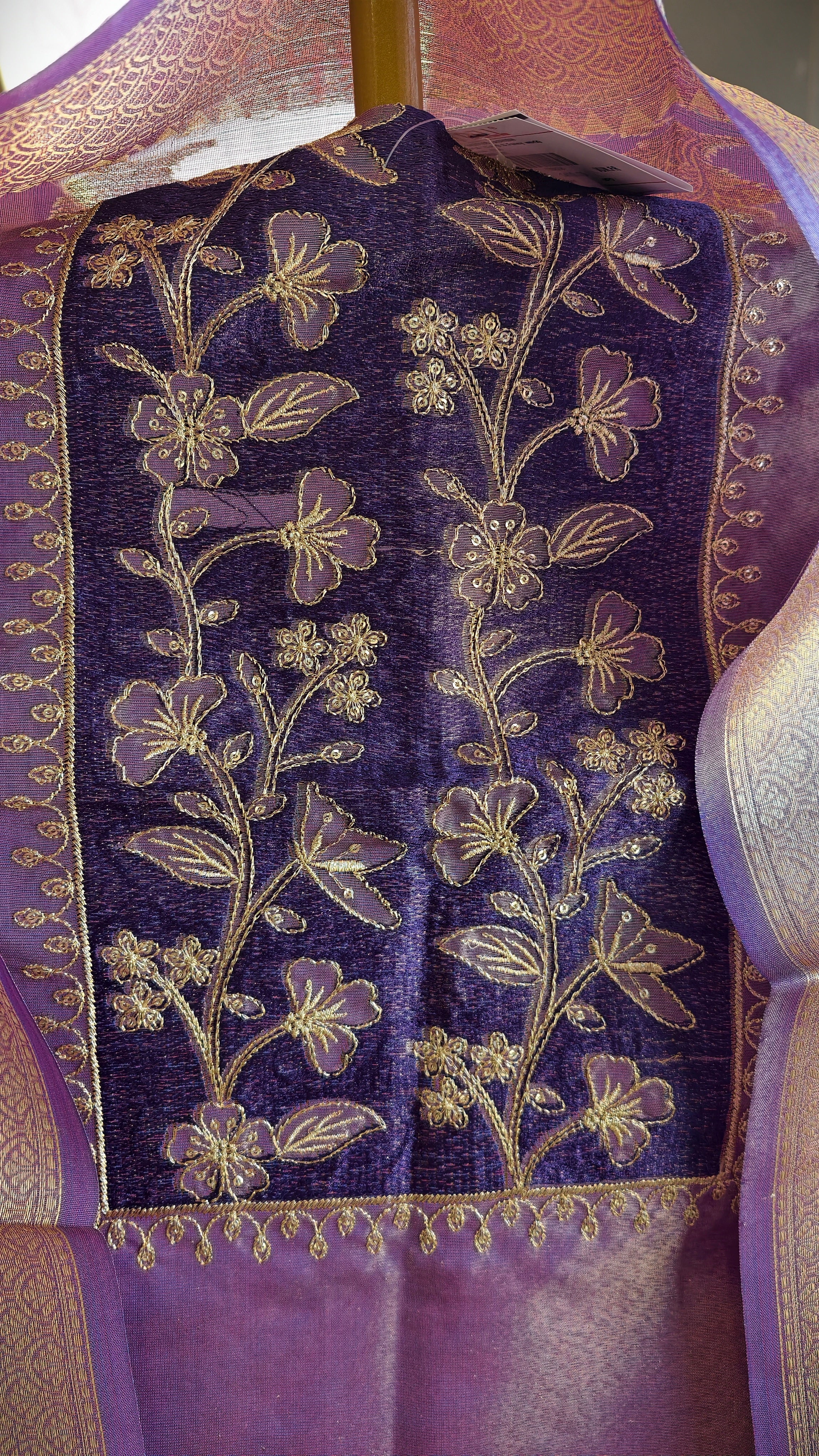 Brocade silk churidar Fabric