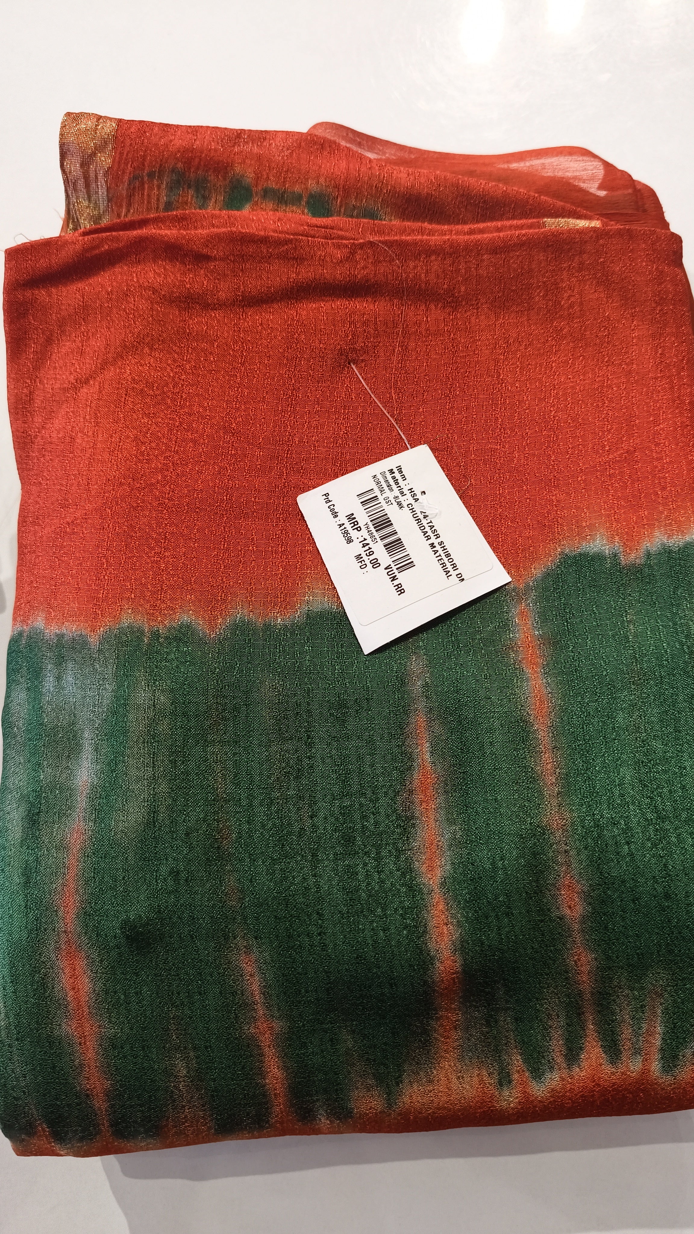 Tasar churidar fabric