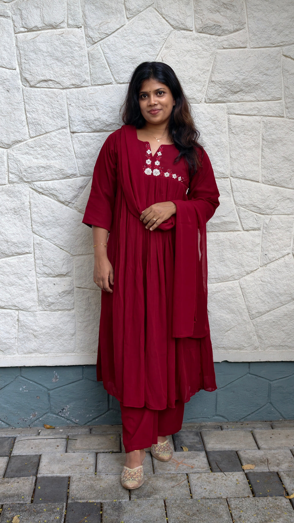 Georgette anarkali set