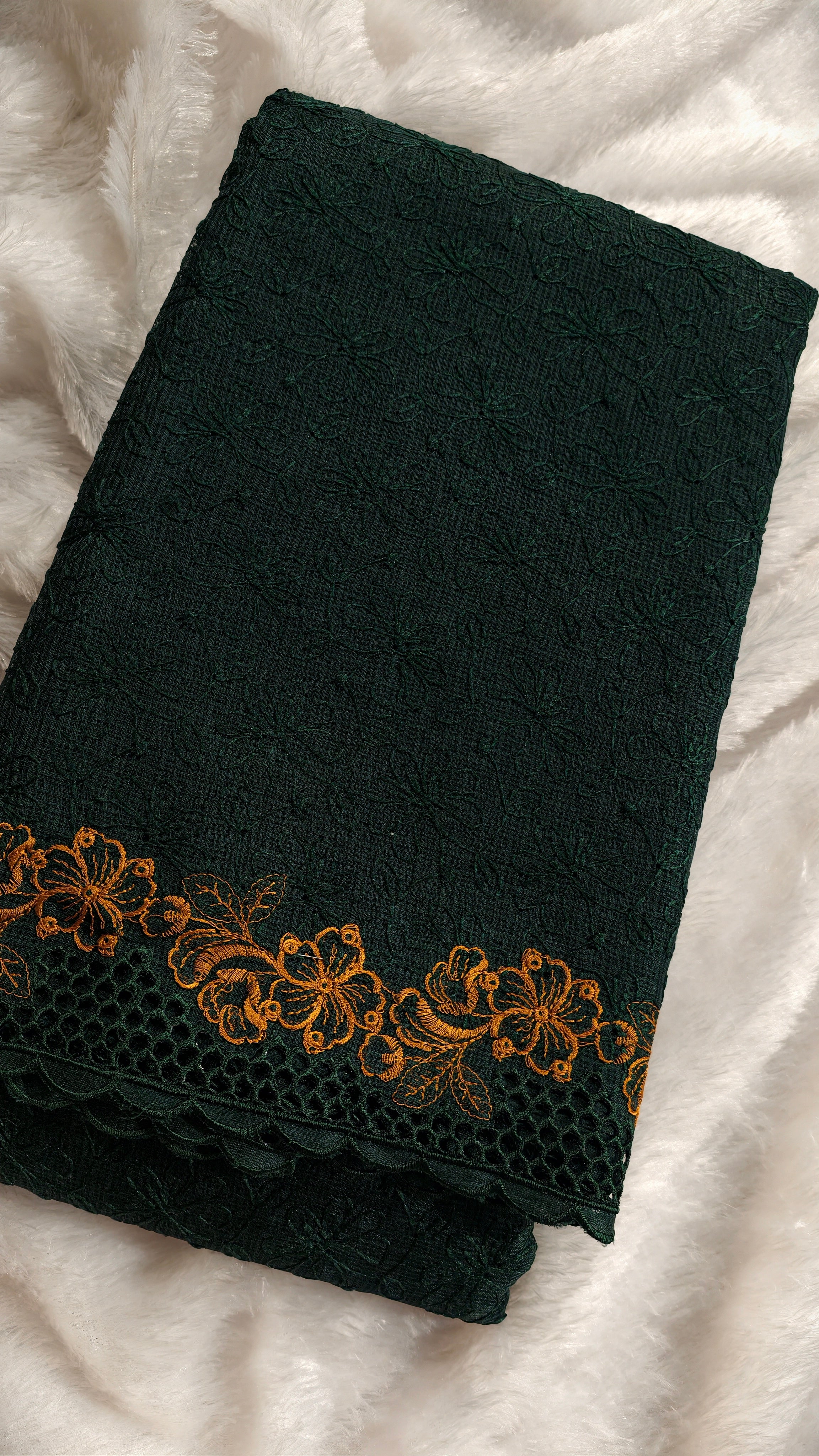 Net cotta cutwork saree