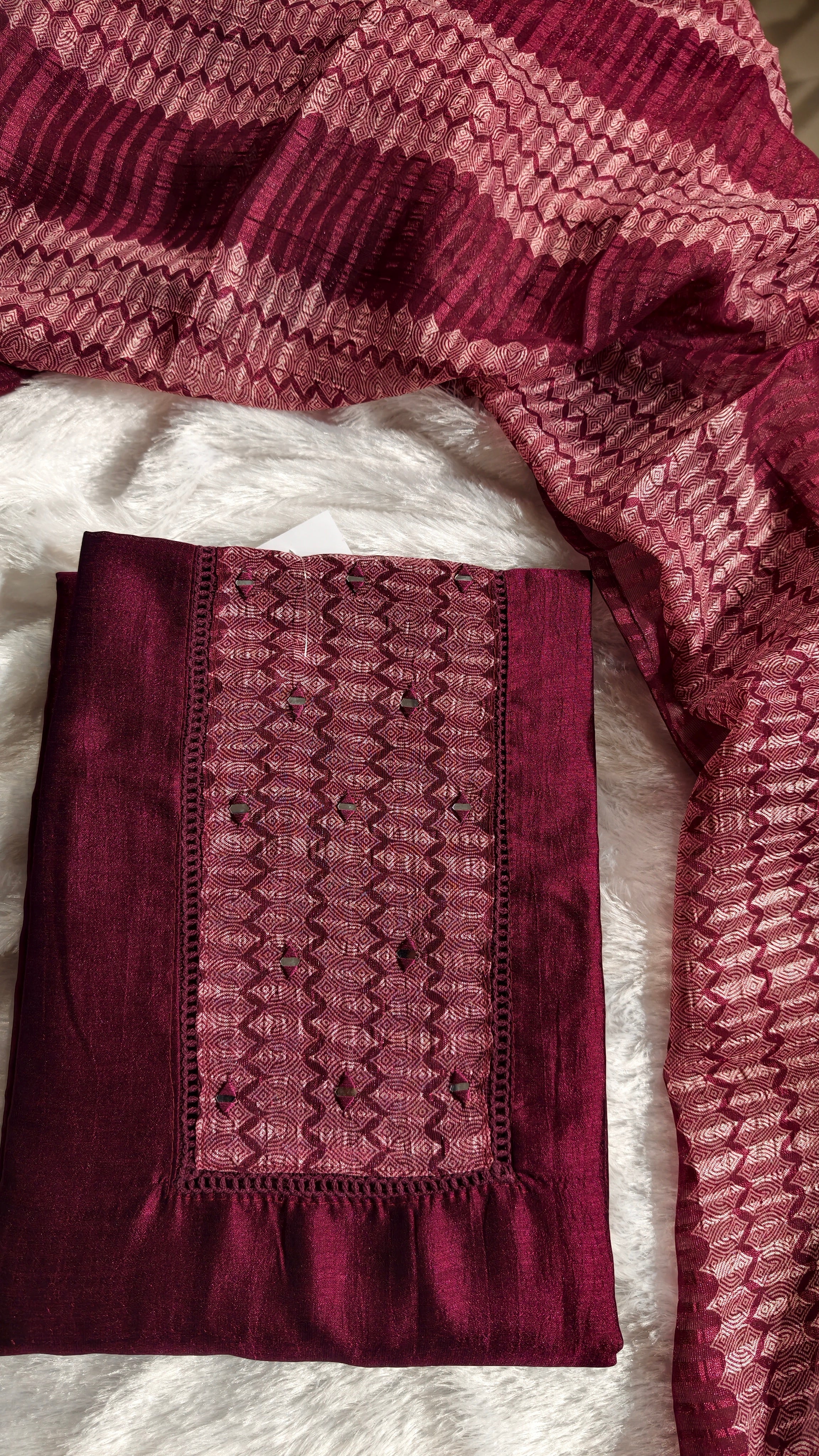 Vichitra silk churidar fabric