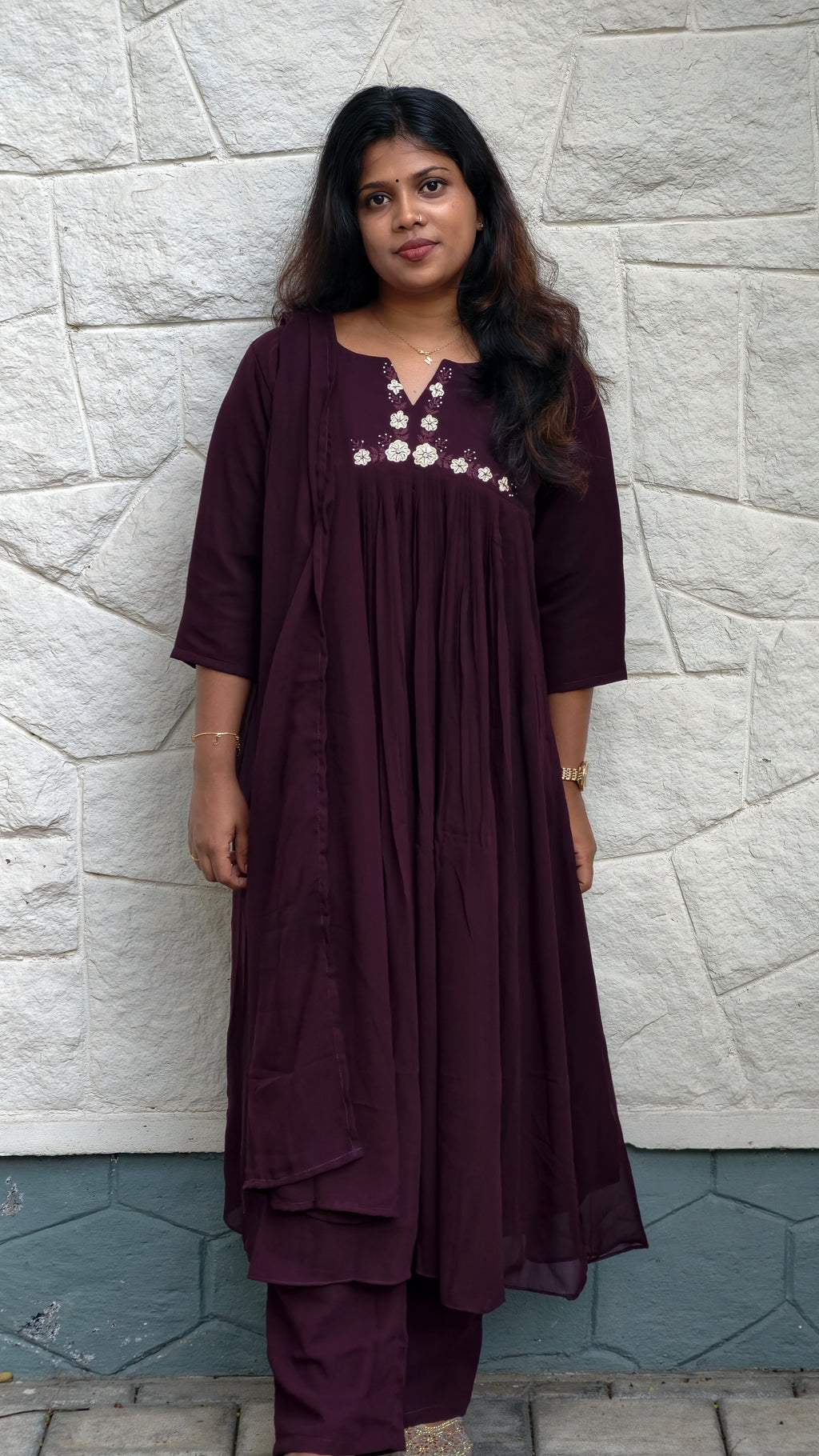 Georgette anarkali set