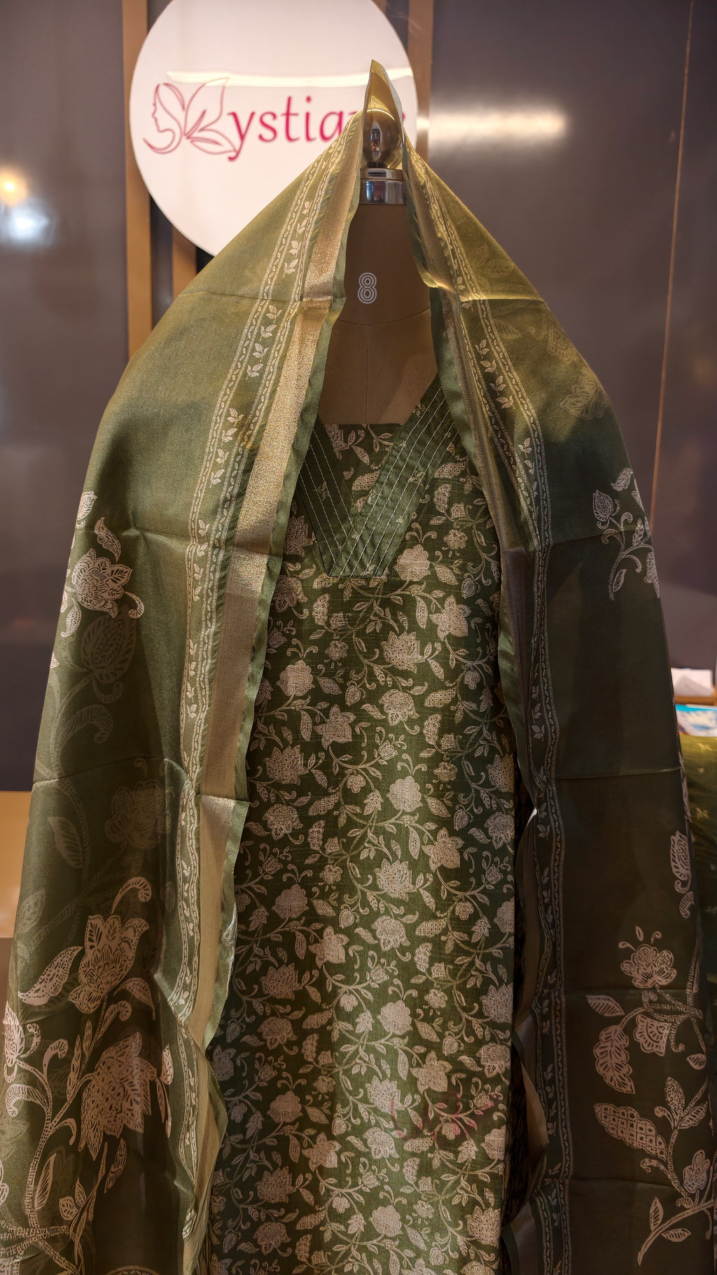 Premium muslin churidar set