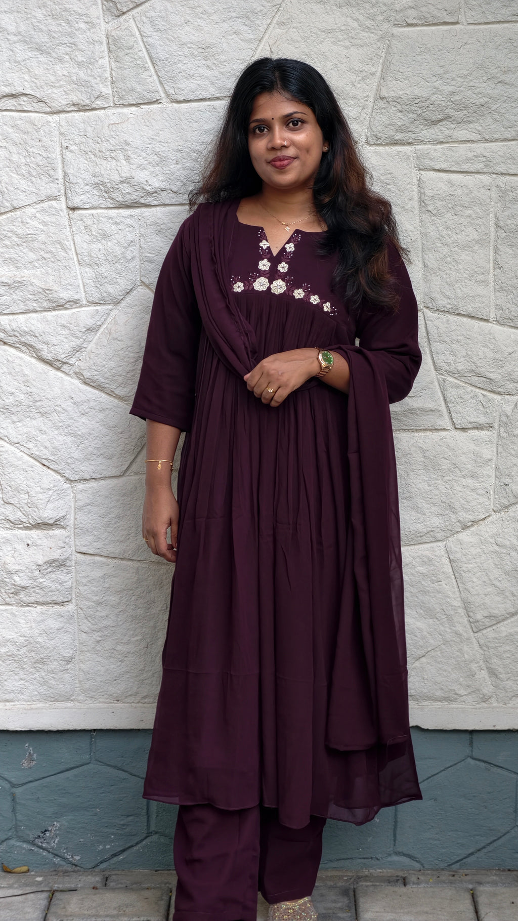 Georgette anarkali set