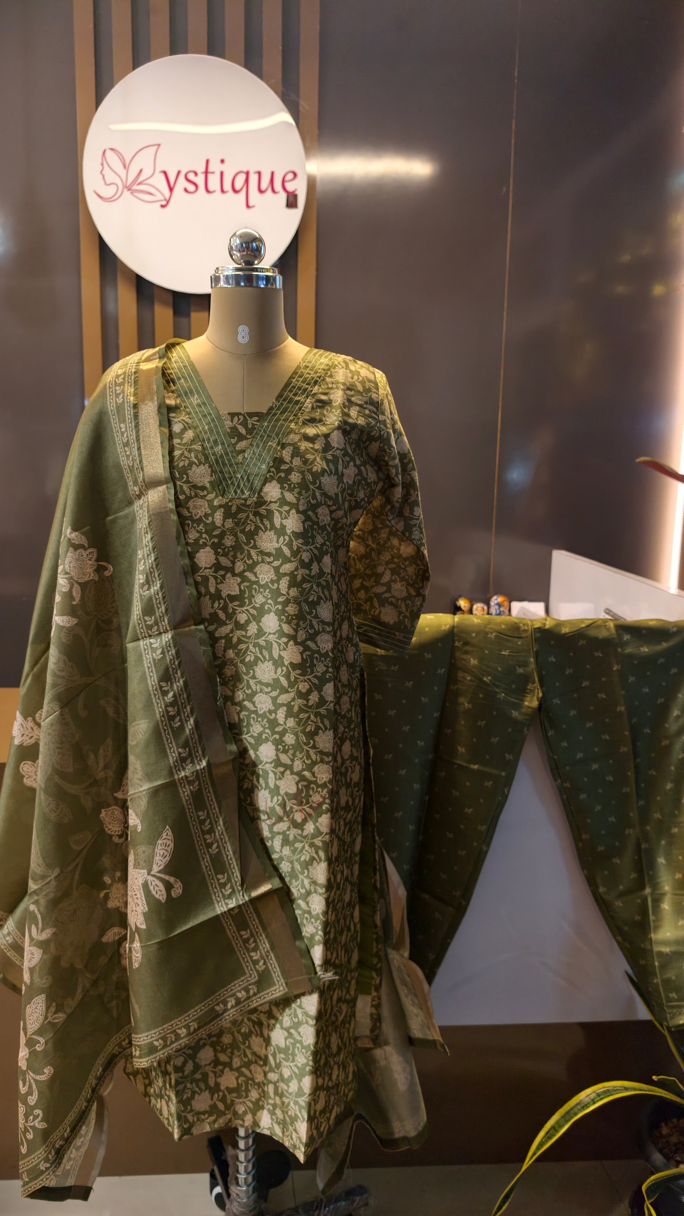 Premium muslin churidar set