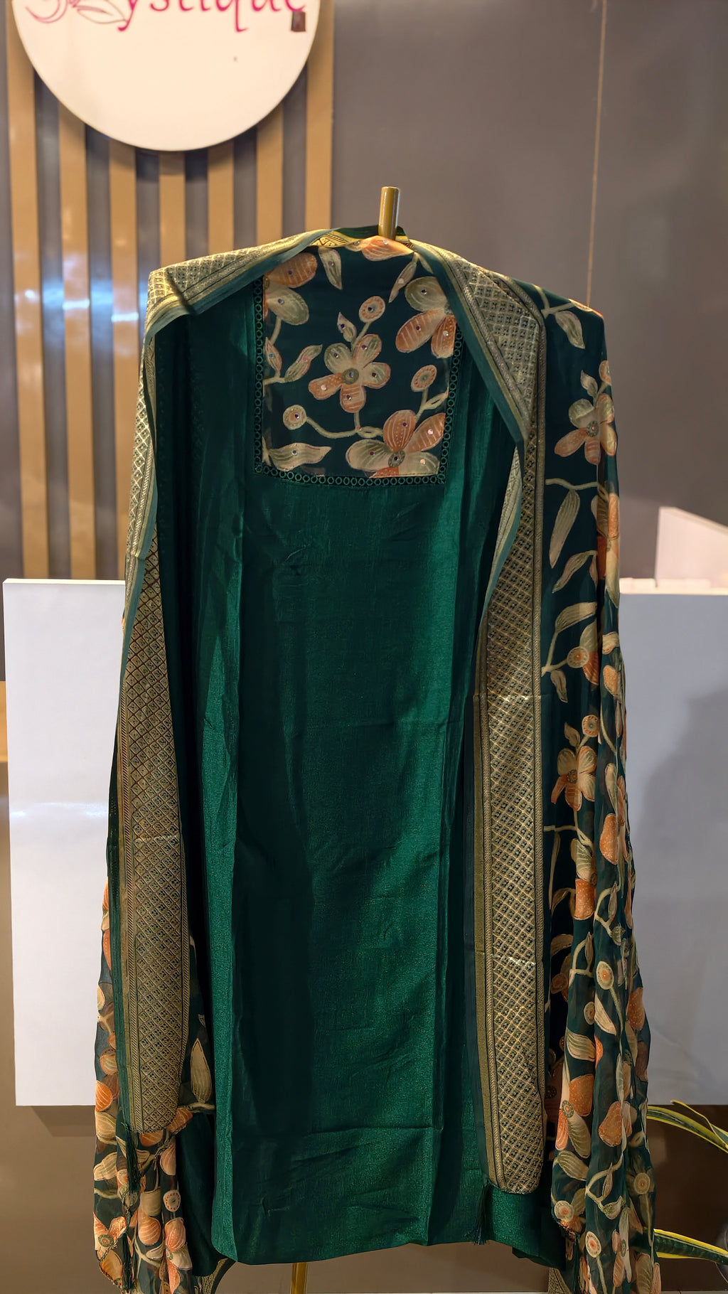Vichitra silk churidar fabric