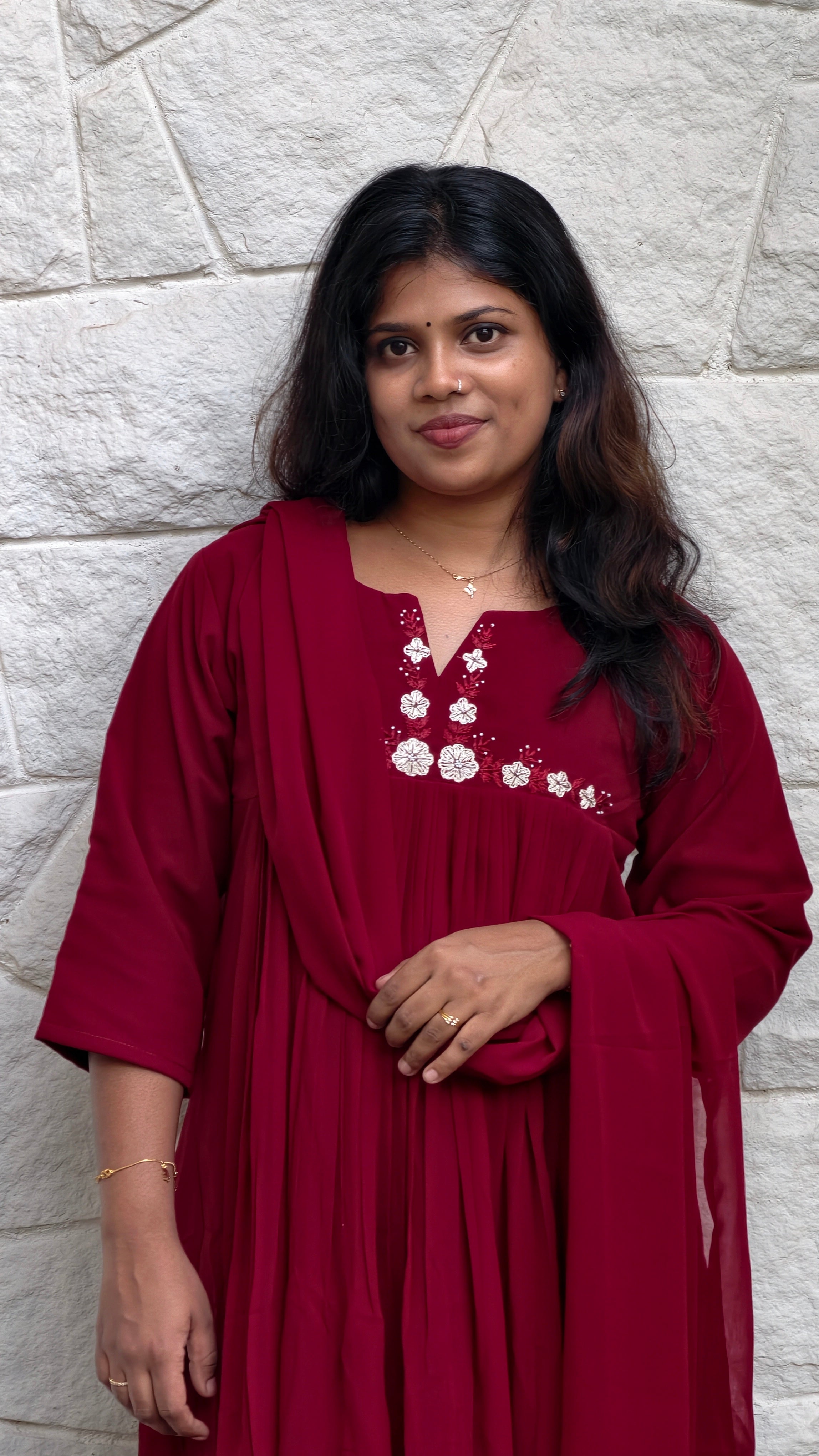 Georgette anarkali set