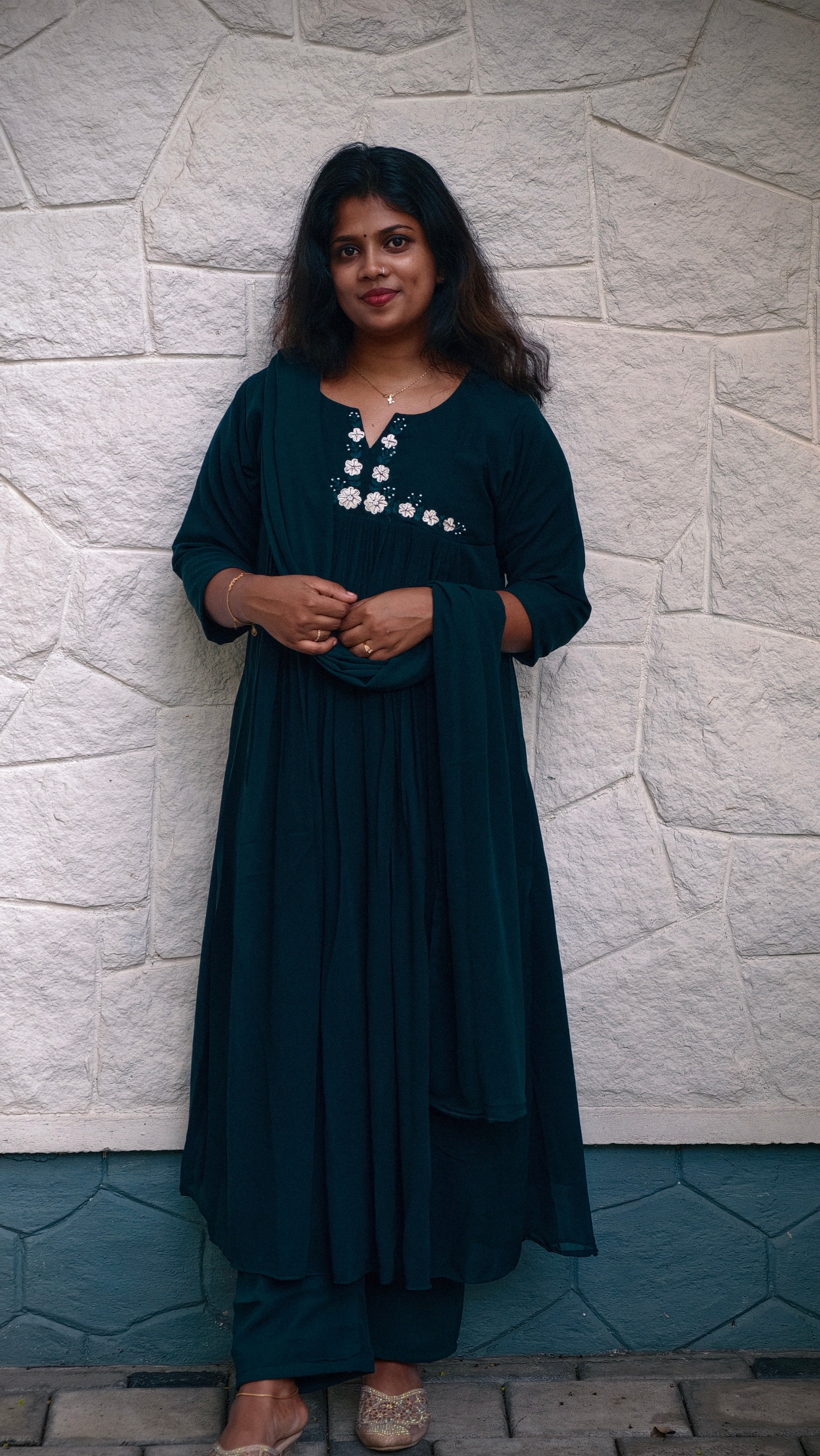 Georgette anarkali set