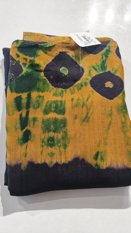 Aqua silk churidar fabric