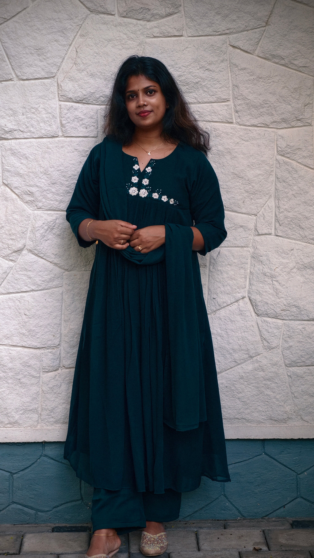 Georgette anarkali set