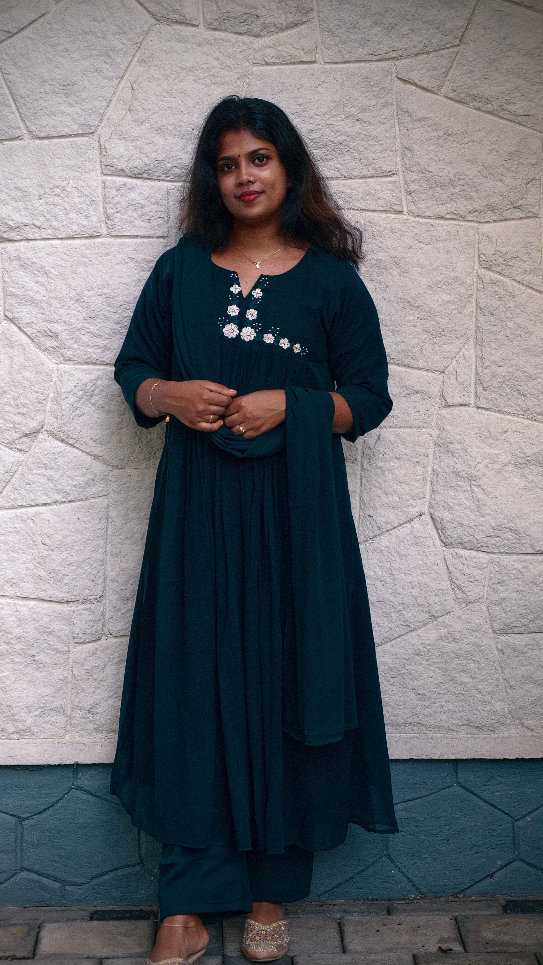 Georgette anarkali set