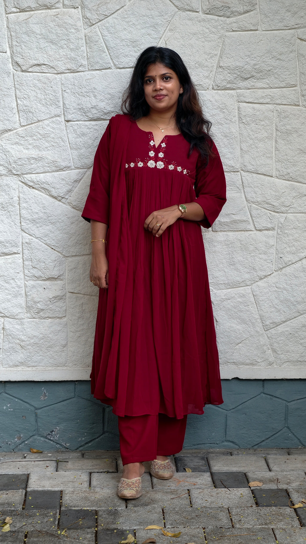 Georgette anarkali set