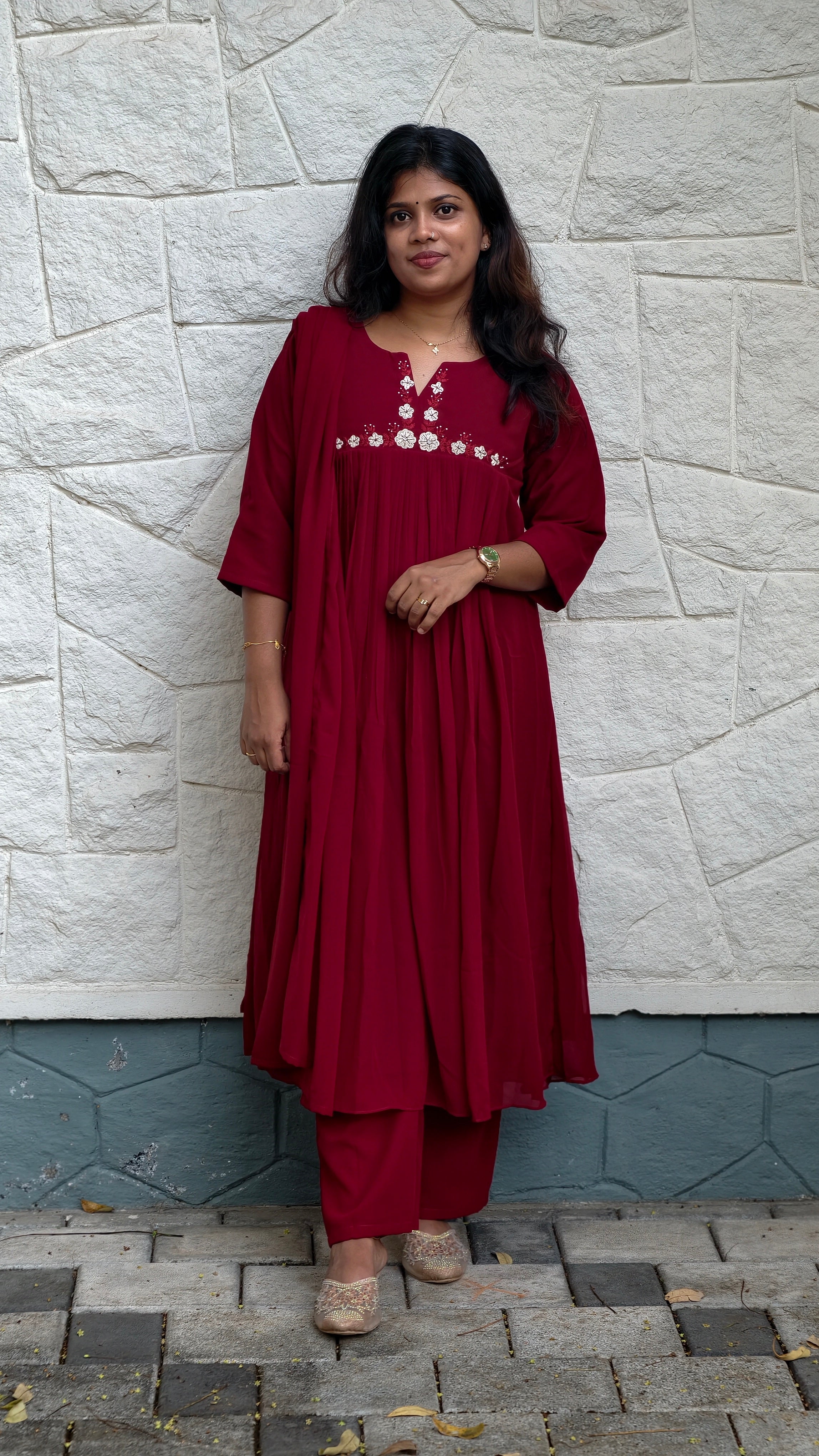 Georgette anarkali set