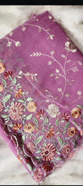 Organza chiffon saree