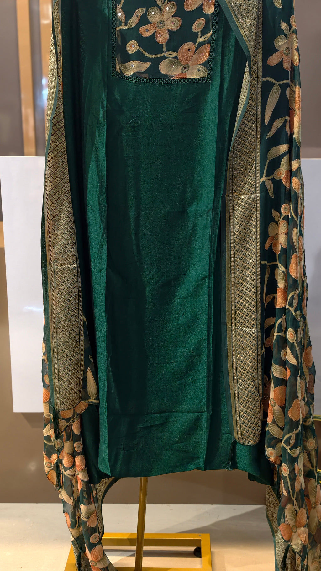 Vichitra silk churidar fabric