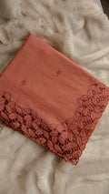 Cutwork tasarsilk embroidery saree