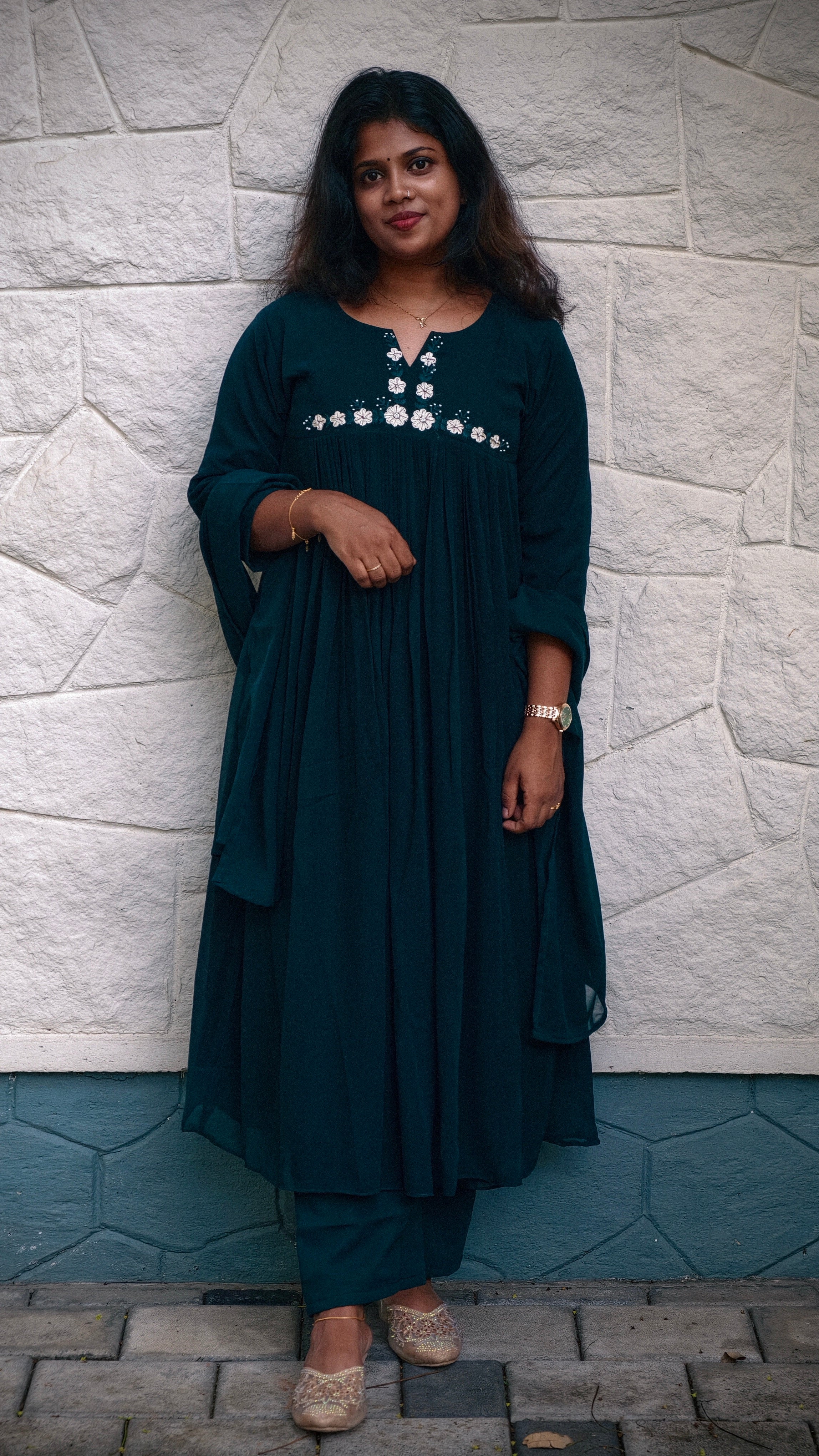 Georgette anarkali set